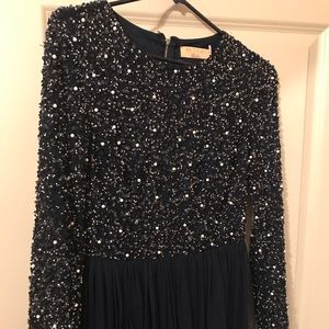 Beautiful midnight blue embellished formal dress